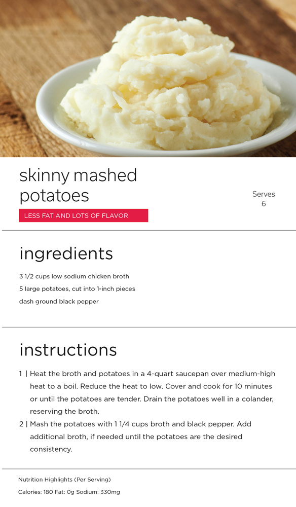 Skinny Mashed Potatoes Recipe