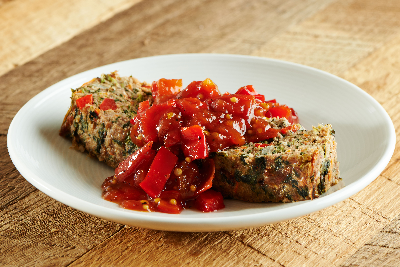 Turkey Meatloaf with Tomato Ginger Chutney