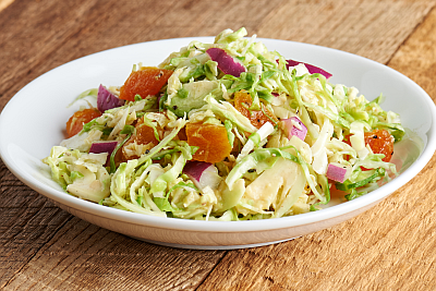 Apricot Brussels Sprouts Slaw