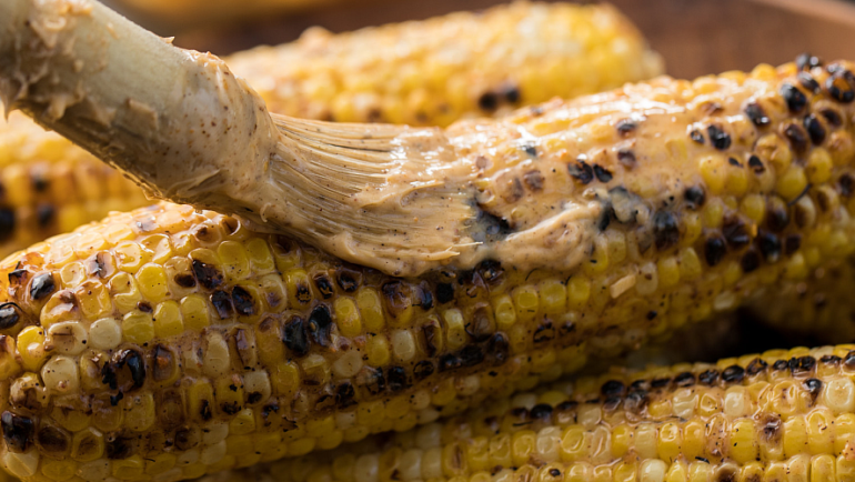 Grilled Corn with Smokehouse Maple Chipotle Butter