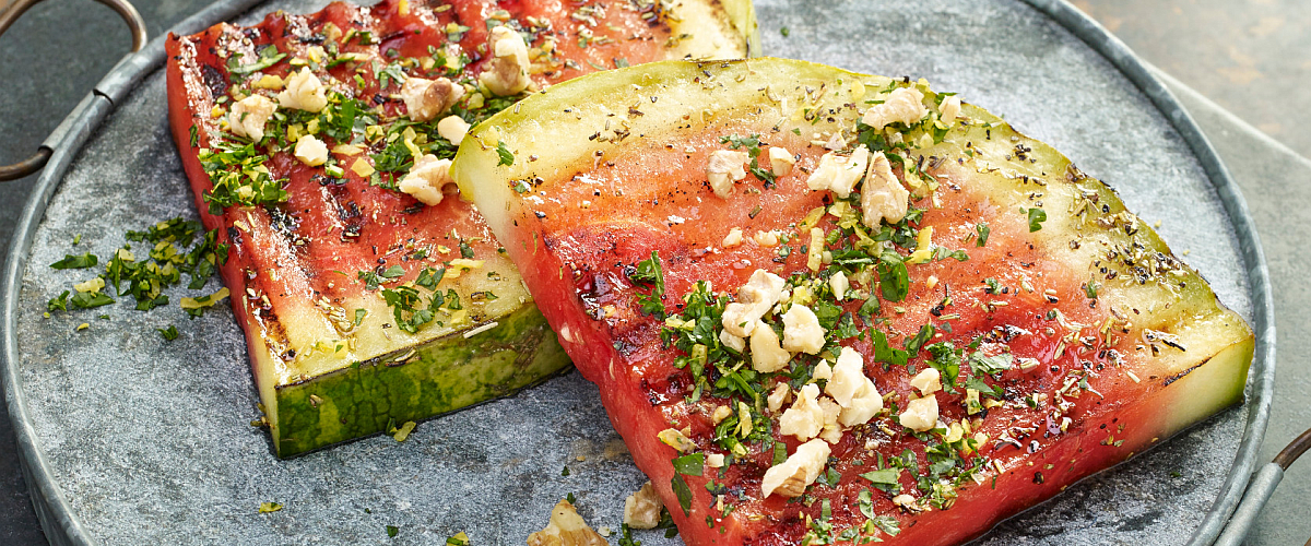 Grilled Watermelon Steaks with Walnut Gremolata Feed Your Potential