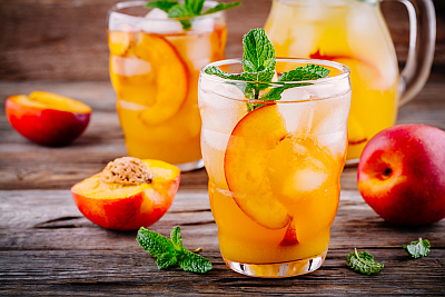 Peach Mint Iced Tea - Feed Your Potential