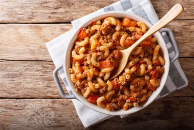 macaroni casserole with ground turkey and tomatoes