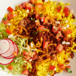 vegan chorizo rice bowl
