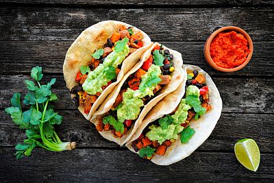 sweet potato and black bean tacos