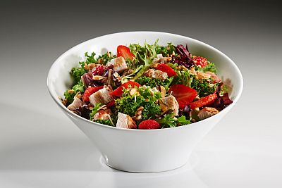 turkey strawberry farro salad