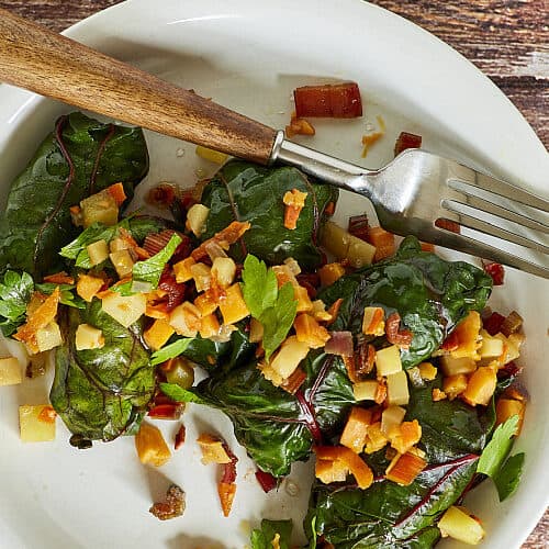 squash and Swiss chard