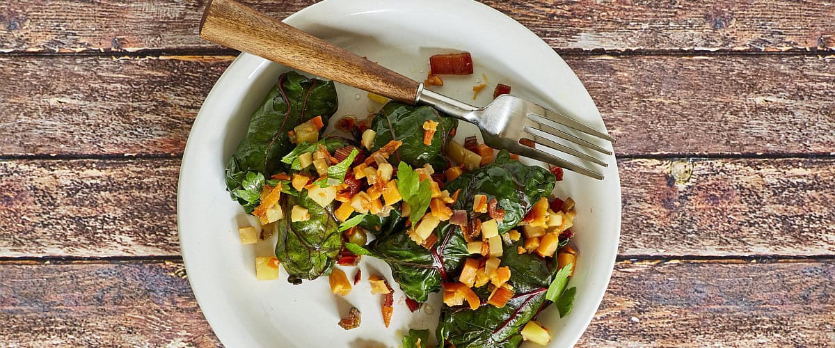 squash and Swiss chard