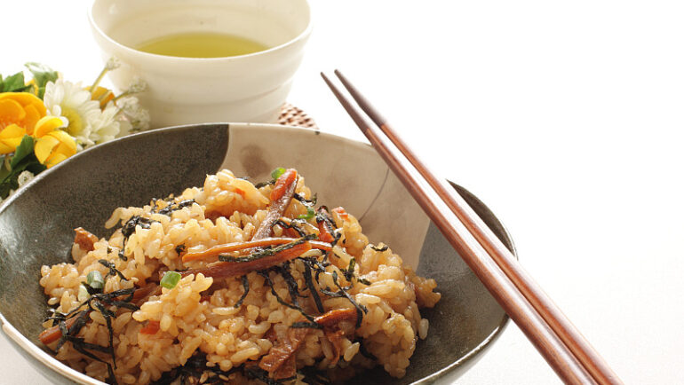 chicken mushroom rice bowl